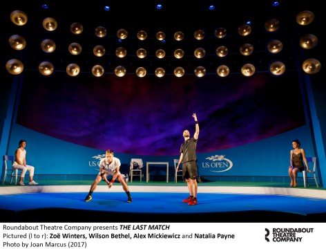 The Last Match Cast Wilson Bethel  Tim Alex Mickiewicz  Sergei Natalia Payne  Galina Zoë Winters  Mallory Creative Anna Ziegler  Playwright Gaye Taylor Upchurch  Director Tim Mackabee  Set Designer Montana Blanco  Costume Designer Bradley King  Lightin