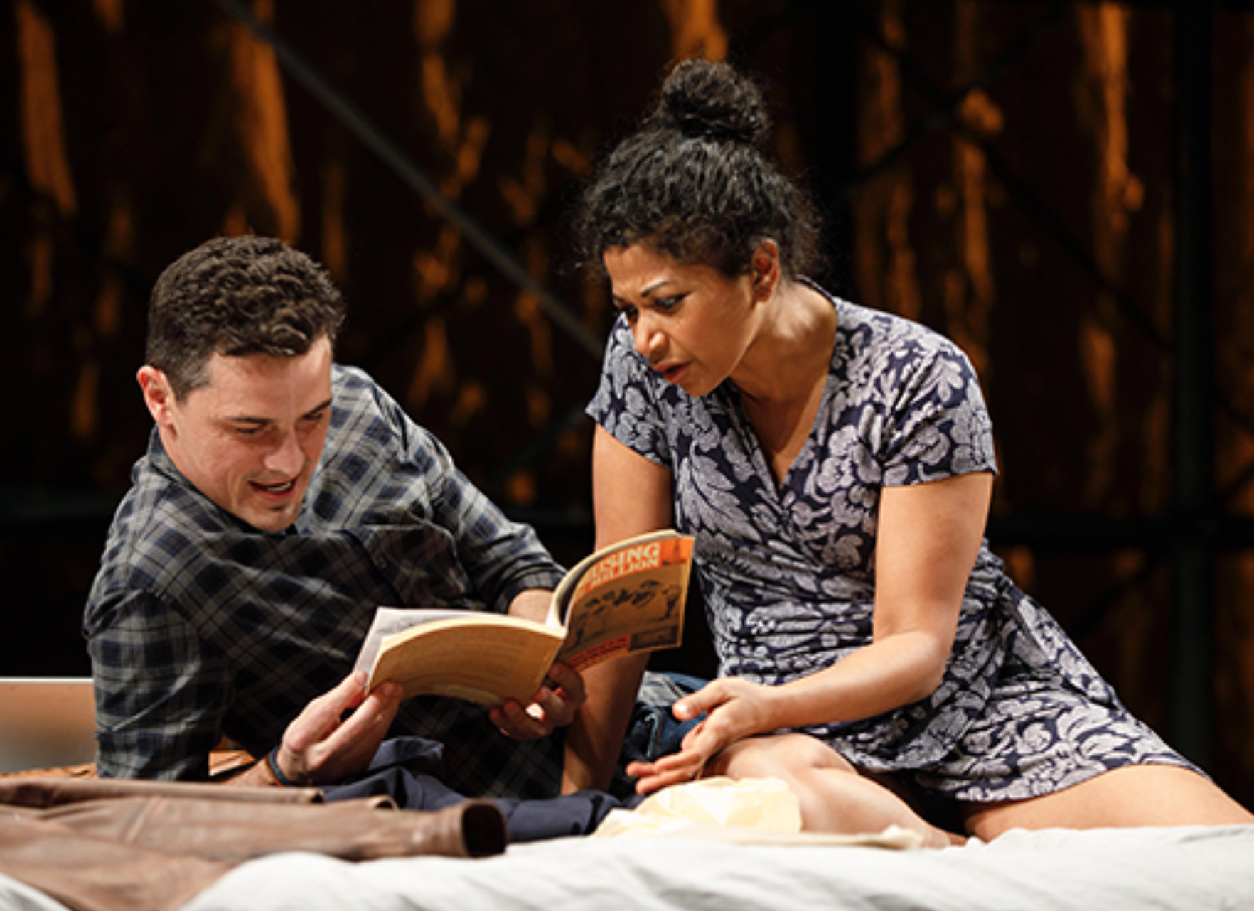 Enver Gjokaj and Rebecca Naomi Jones; Photo by Joan Marcus