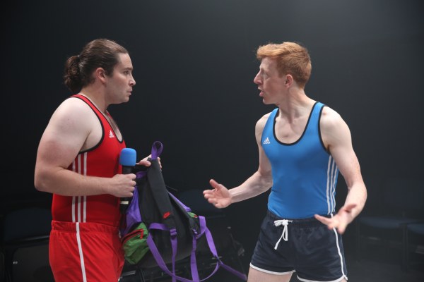 Daniel Portman and Gavin Jon Wright in SQUARE GO part of Brits Off Broadway at 59E59 Theaters. Photo by Carol Rosegg
